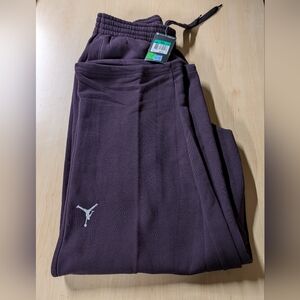 Jordan Dark Purple Jumpman Fleece Joggers with White Vintage - Size XL - New!!